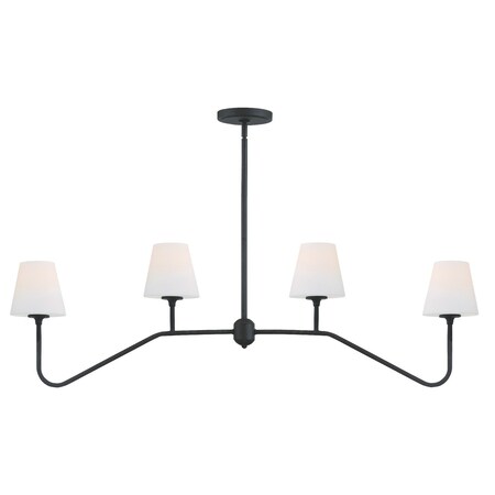 Crystorama Keenan 4 Light Black Forged Chandelier KEE-A3004-BF